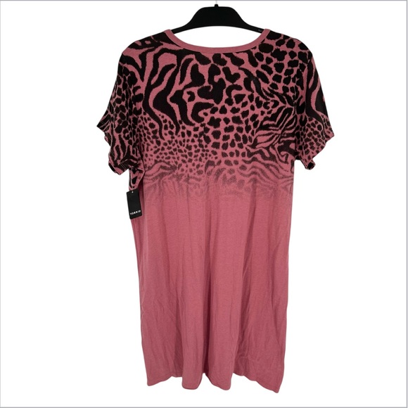 NWT Torrid Lovesick Destructed Dress - Cotton Overdyed Animal Dusty Pink Size 1 - Picture 9 of 15